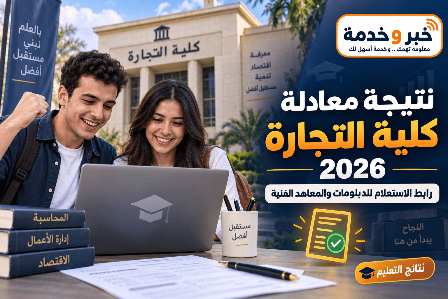 نتيجة معادلة كلية التجارة 2026.. رابط الاستعلام الرسمي متاح الآن