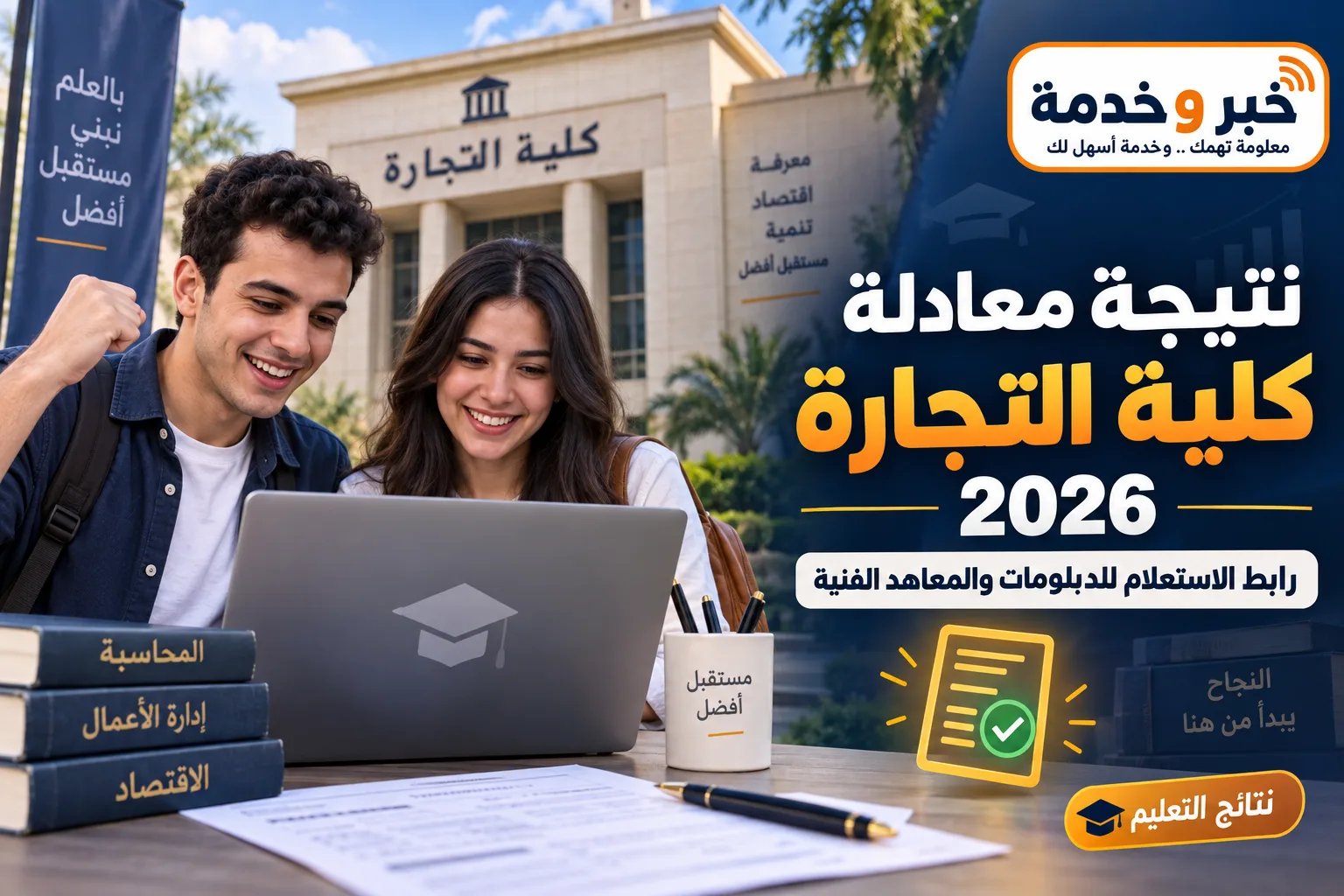 نتيجة معادلة كلية التجارة 2026 ورابط الاستعلام الرسمي للمجلس الأعلى للجامعات