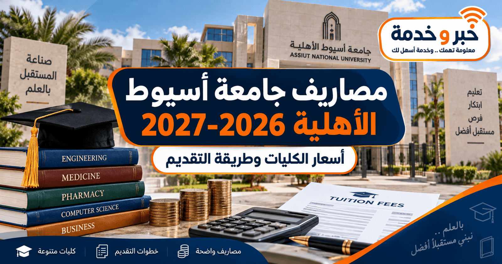 مصاريف جامعة أسيوط الأهلية 2026-2027