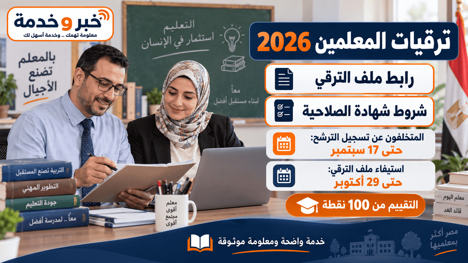 ترقيات المعلمين 2026 ورابط تسجيل ملف الترقي وشروط شهادة الصلاحية