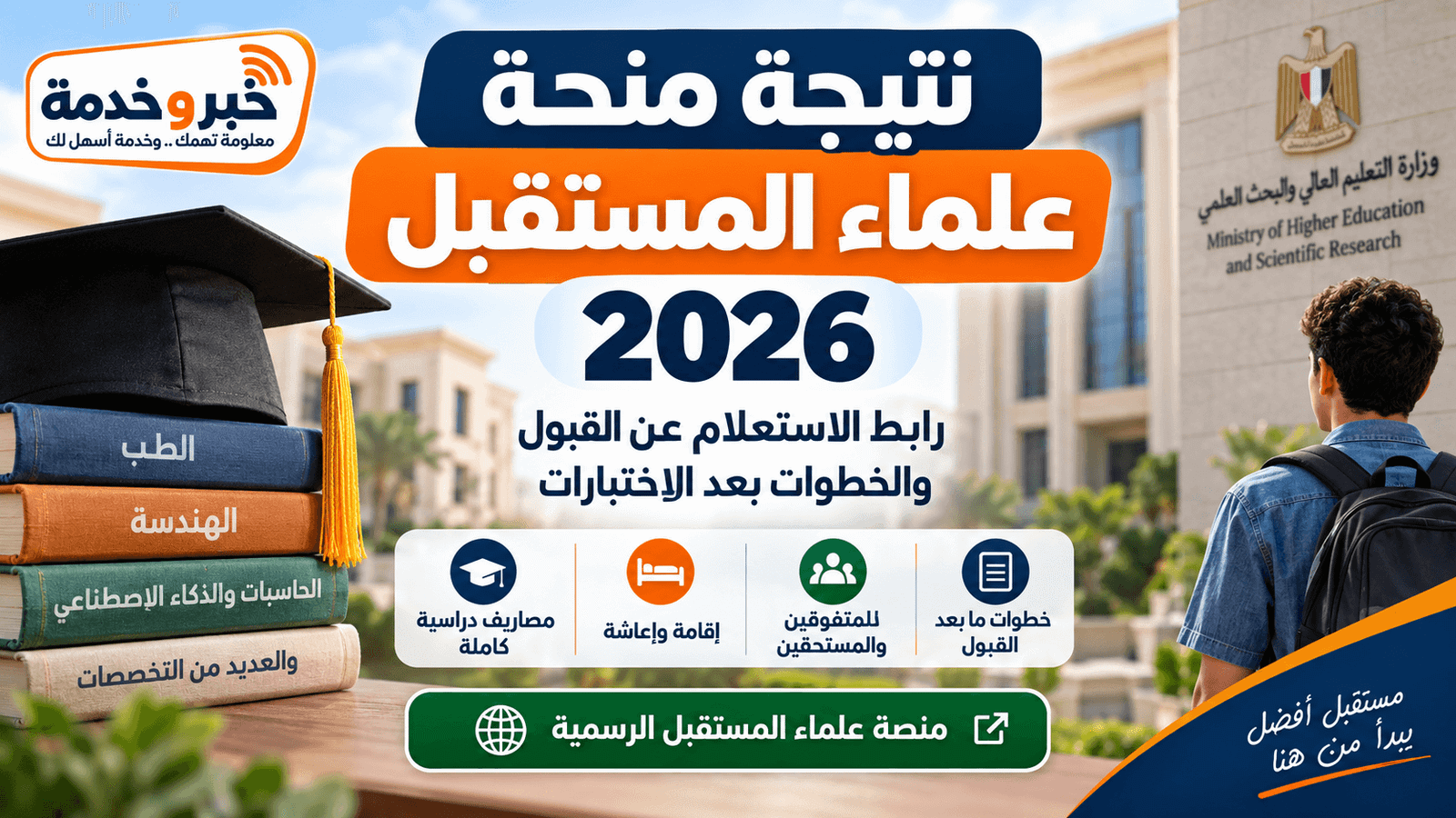 نتيجة منحة علماء المستقبل 2026 ورابط الاستعلام عن القبول