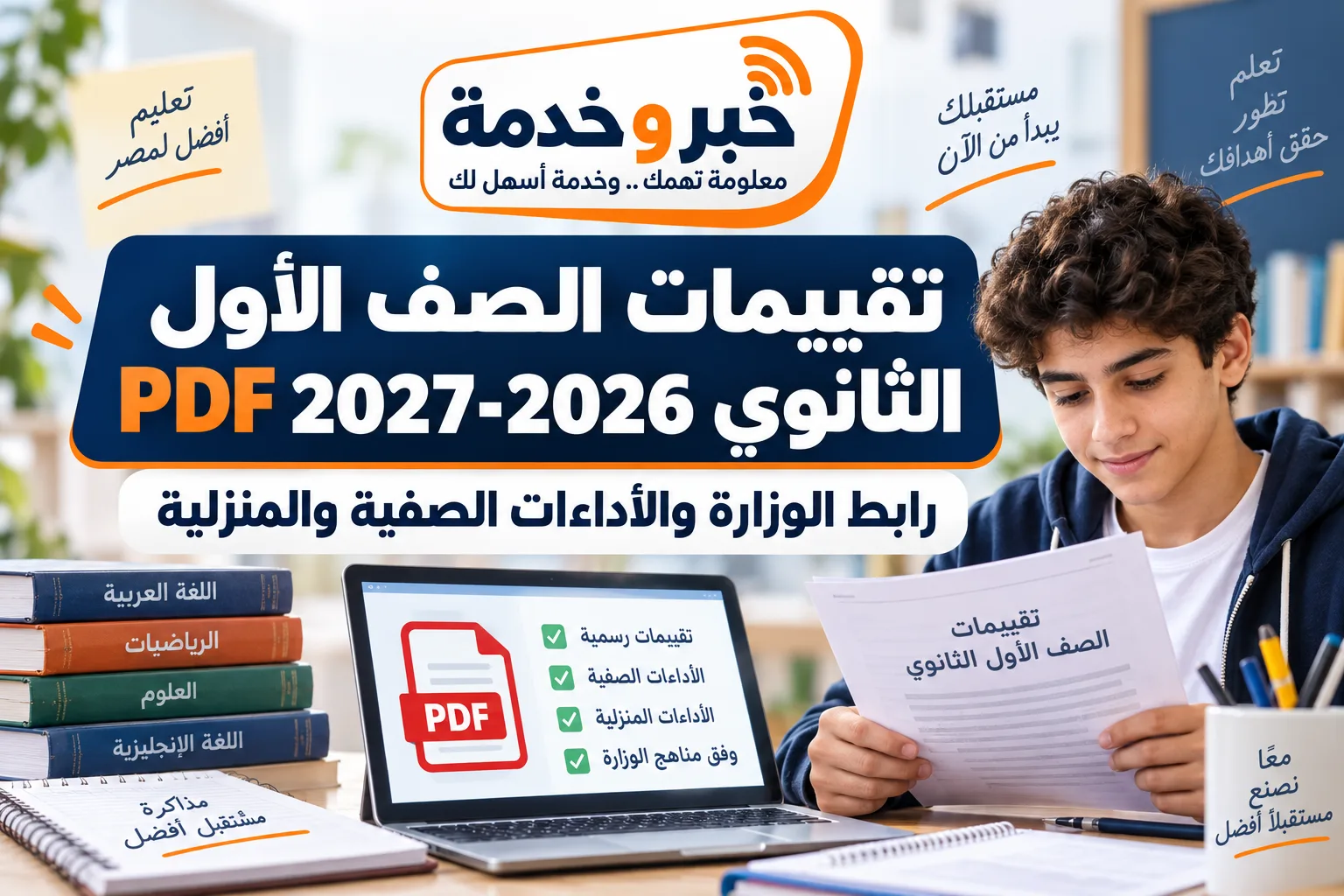تقييمات الصف الأول الثانوي 2026-2027 PDF
