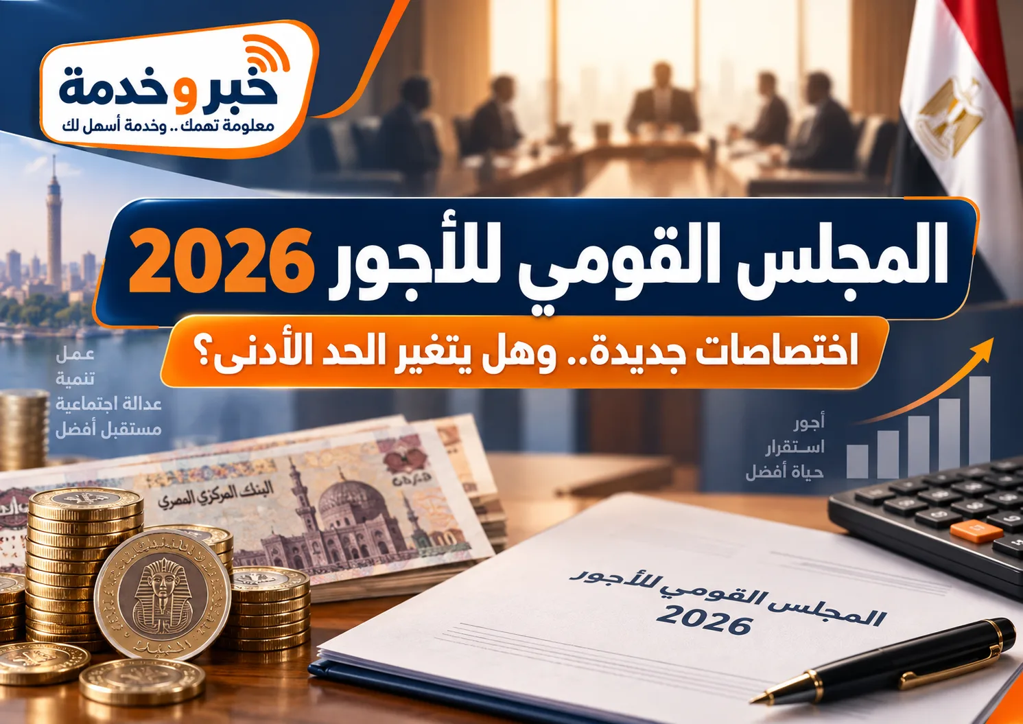 المجلس القومي للأجور 2026 واختصاصاته الجديدة وحقيقة تغيير الحد الأدنى للأجور في مصر