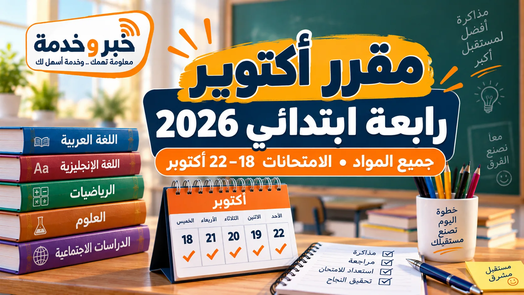 مقرر شهر أكتوبر للصف الرابع الابتدائي 2026-2027