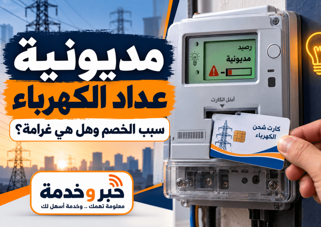 مديونية عداد الكهرباء مسبق الدفع 2026 وسبب خصم الرصيد من كارت الشحن وهل هي غرامة