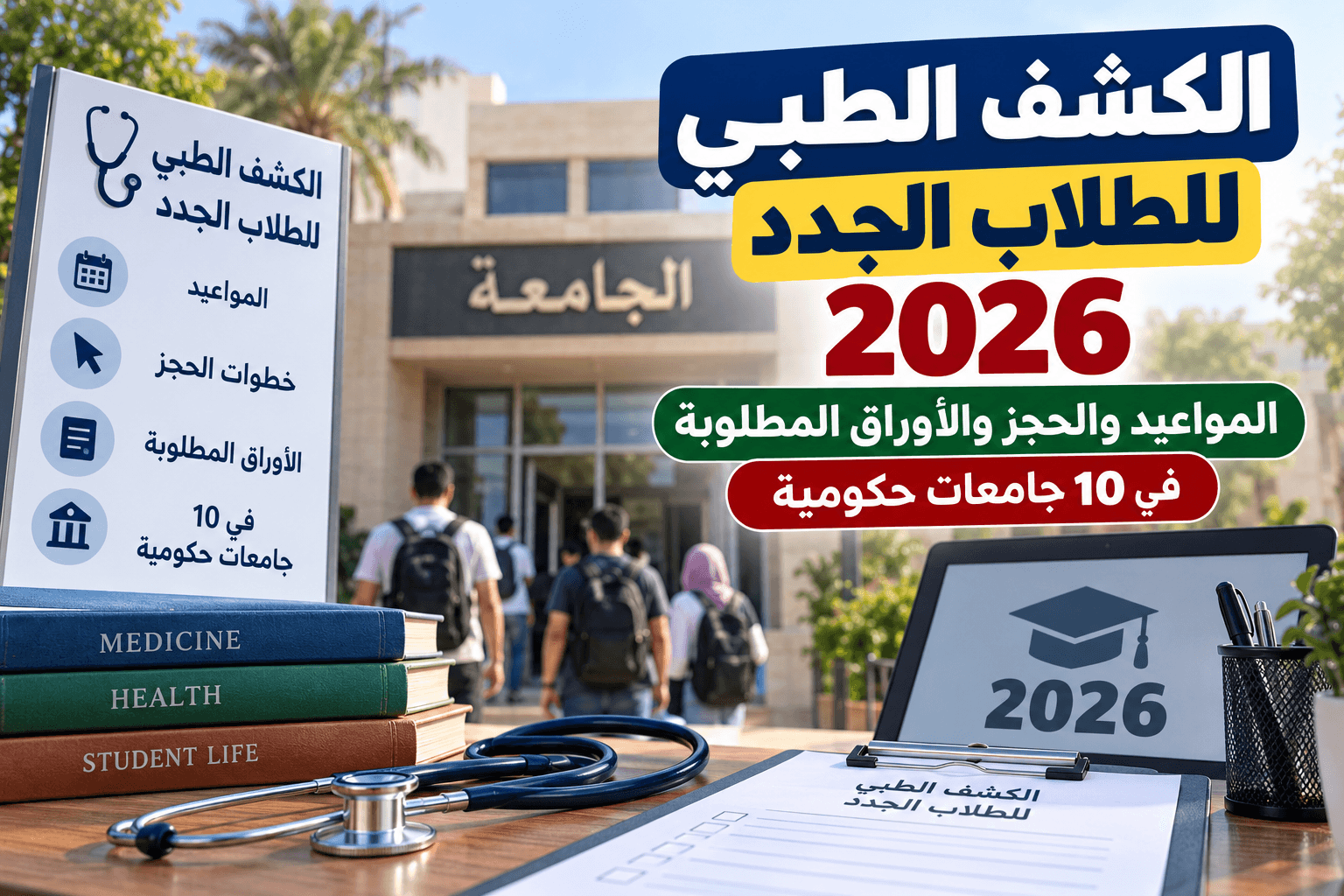 الكشف الطبي للطلاب الجدد 2026