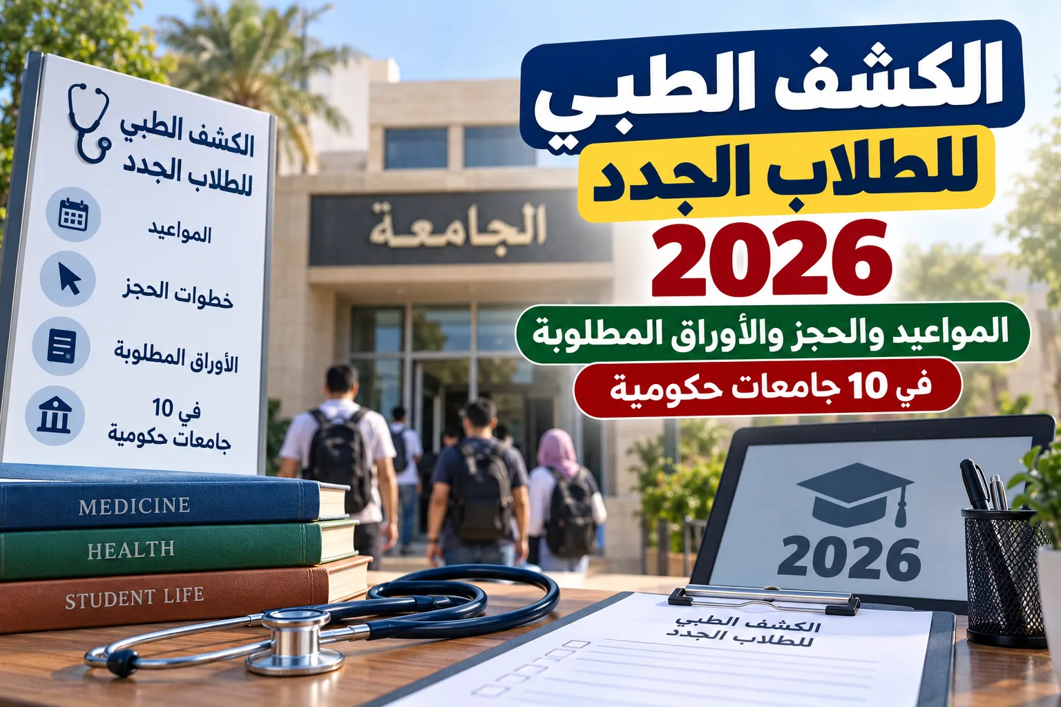 الكشف الطبي للطلاب الجدد 2026