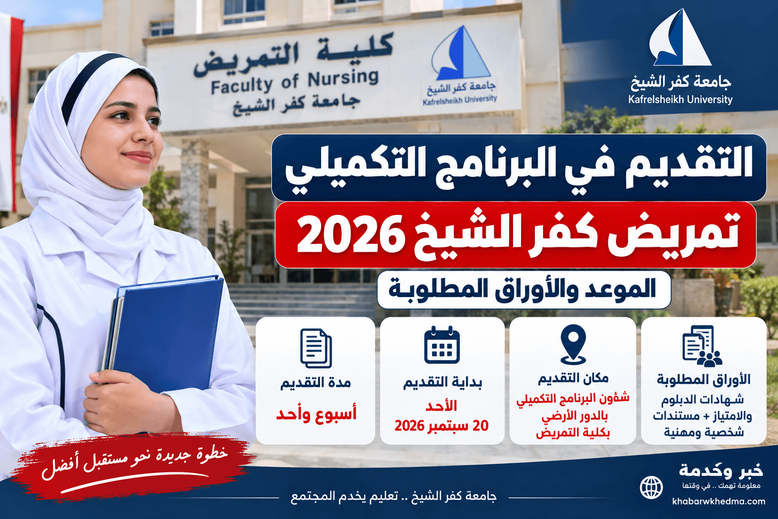 البرنامج التكميلي تمريض كفر الشيخ 2026 وموعد التقديم والأوراق المطلوبة