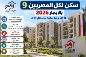 سكن لكل المصريين 9 بالإيجار 2026.. التقديم بدأ اليوم لذوي الهمم والرابط والشروط