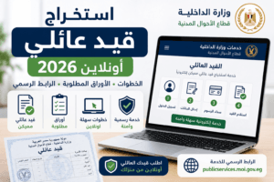 استخراج قيد عائلي أونلاين 2026.. الخطوات والأوراق المطلوبة والرابط الرسمي