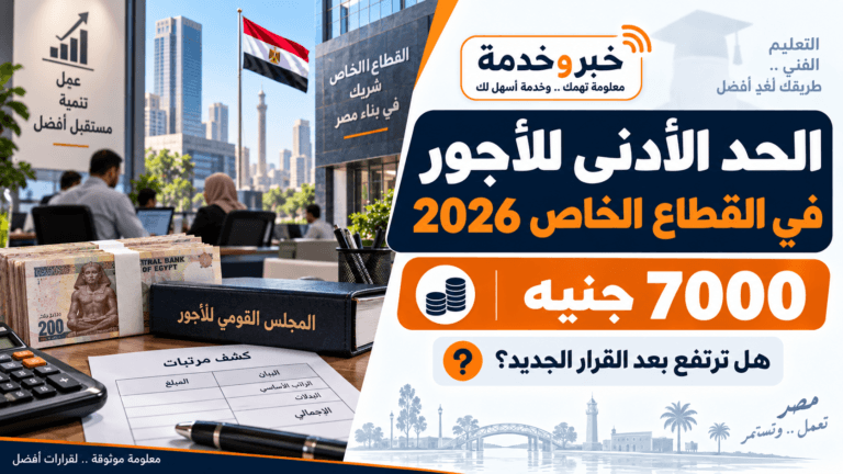 الحد الأدنى للأجور في القطاع الخاص 2026.. هل يرتفع بعد القرار الجديد للمجلس القومي للأجور؟