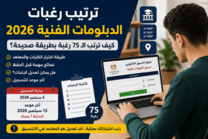 ترتيب رغبات الدبلومات الفنية 2026.. كيف ترتب الـ75 رغبة بطريقة صحيحة؟