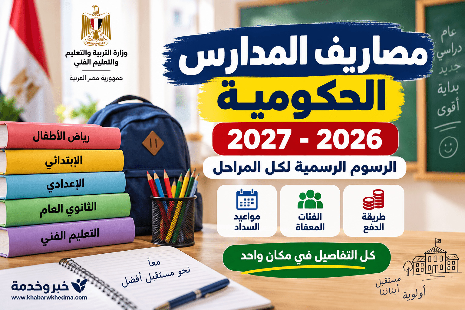 مصاريف المدارس الحكومية 2026-2027